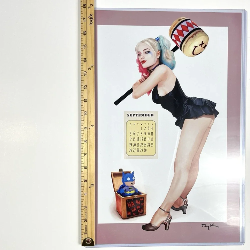 DC Comics Bombshells Harley Quinn‎ September 2024 Calendar Picture 18x12 Signed - Picture 4 of 6
